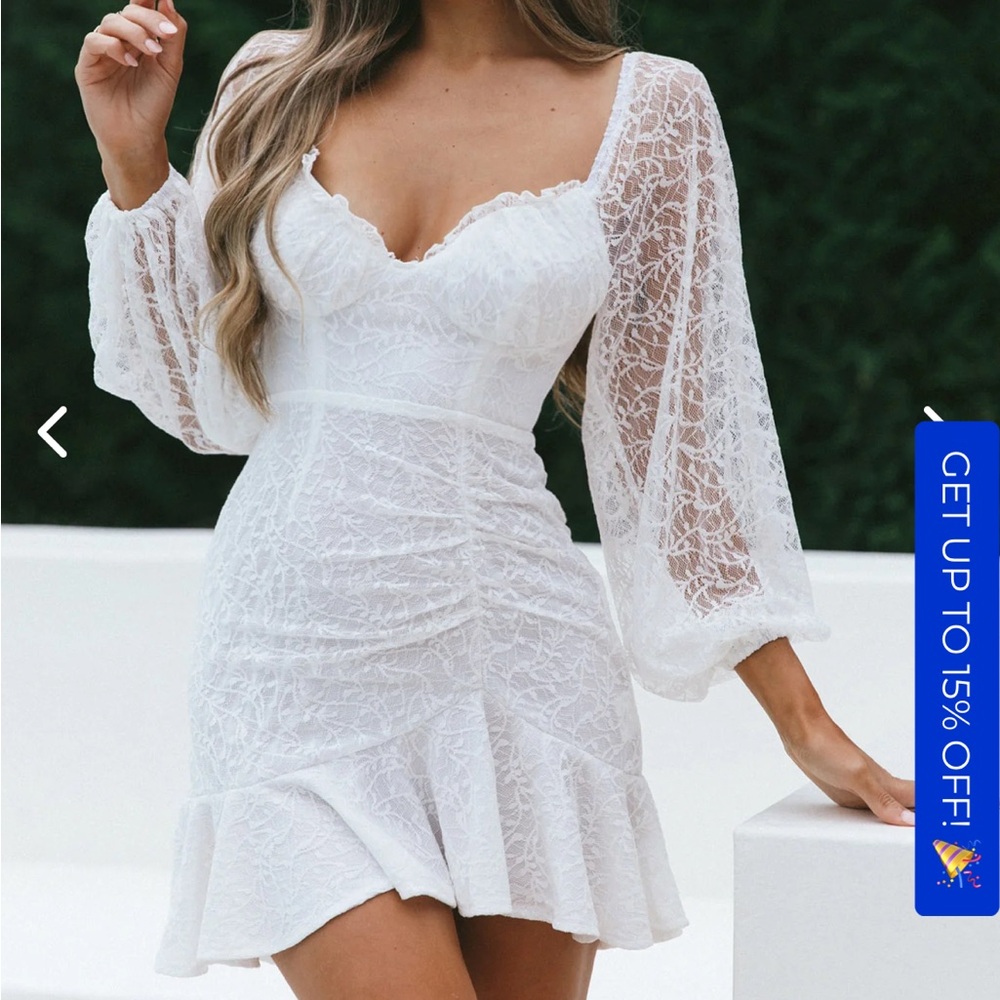 White lace dress